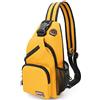 HNOOM Zaino Monospalla in Tessuto Oxford Borse Petto Zaino Spalla Monospalla Leggero Marsupio Zainetto Piccolo Sling Bag Borsello Tracolla per Uomo Donna Viaggio/Trekking/Camminare/Ciclismo (Giallo)