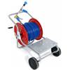AgriEuro Premium Avvolgitubo irrorazione carrellato + tubo 100 mt 40 bar + lancia a mitra