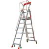 Facal Castà CTA-6, 5 gradini, 2.60 m - Scala in alluminio pieghevole su ruote - Altezza stimata operativa 3.39 m