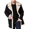 CRITOR Uomo Shearling Giacche Inverno Addensare Suede Shearling Giacca Aviatore Pelliccia Sintetica Fodera in Pile Giacca di Pelle di Pecora
