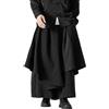 Generic Pantaloni Irregolari Scuri da Uomo Pantaloni alla Moda da Uomo Stile Giapponese Nastro Samurai Gonne Pantaloni a Gamba Larga Uomo e Donna - Nero - M