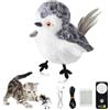 Mapille Uccello Giocattolo per Gatti che Sbatte con Erba Gatta, Telecomando, Interactive Chirping Bird Cat Toy, Gioco Gatto Uccellino Che Vola, Giochi Interattivi Per Gatti