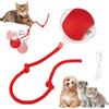 jwogngls Giocattolo Interattivo per Gatti, Rosso Smart Cat Toy Ball, Ricaricabile Palla Elettrica per Gatti, Giochi Interattivi per Gatti, Pallina Gatto Automatica con Cavo di Ricarica per Cani e Gatti