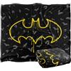 LOGOVISION Batman Drip Symbol Coperta super morbida al tatto setoso - 152 x 127 cm