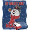 LOGOVISION Frosty The Snowman It Must Be Magic Coperta super morbida al tatto setoso - 152 x 127 cm
