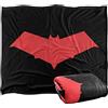 LOGOVISION Batman Rosso Hood Coperta super morbida al tatto setoso - 152 x 127 cm