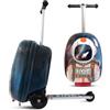FLYTE, valigia pieghevole monopattino per bambini, rigida, con ruote, 2 in 1, 18 pollici (45,7 cm), capacità 25 litri, Sammie lo Spaziale