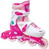CROXER 3in1 Inline Skates Pattini in linea Triskates Pattini a rotelle per bambini e ragazze regolabili (Missy, 31-34 (18,5cm-21cm))