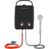 ThermoMate Scaldacqua a gas AZ132B-DE 5L Scaldabagno portatile a propano, 50 mbar, scaldabagno a gas senza serbatoio per docce all'aperto, cavalli, campeggio, camper