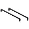 BOZONLI Maniglie per Mobili da Cucina, Maniglia per Mobili in Lega di Zinco, per Cucina, Armadio, Cassetto, Maniglia Quadrata, Tiretti per Mobili, Distanza Fori 192mm, Nero opaco, 2 Pezzi