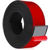 Lefunom Rotolo gomma antiscivolo foglio di gomma antivibrazione 3m×50mm×3mm rotolo neoprene tappeto in neoprene per guarnizione e protezione dagli urti (adesivo)