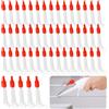 SJUNJIE 50 Beccuccio Silicone e Tappo di Tenuta Rosso Punte per Cartucce | Beccucci Silicone Pistola Silicone Punte Silicone per Cucina di Casa Silicone Trasparente Sigillante