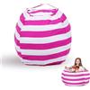 Wnddle Sacco Portaoggetti Bambini,Borsa Portaoggetti per Giocattoli Peluche, Pouf in Peluche, Tela Grande Pouf Sacco per Animali Peluche, Comodo Morbido, per Conservare i Giocattoli(24 in)