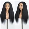 Style Icon Parrucca Anteriore Del Merletto 24 13x4 Parrucca Capelli Lisci Sintetici Yaki Parrucca Parte Libera Per Le Donne Fibra Resistente Al Calore