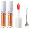 Bploar Blush Liquido Lucente Con pennello, Shimmer Face Blush Liquid Blusher Glitter, Illuminante Glitterato a Lunga Durata per Viso e Corpo, Resistente all'acqua, Effetto Naturale Luminoso (05#, 2pcs)