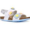 Geox J Adriel Girl D - Sandalo Bambina, White/Crystal,