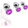 Jrxprxinps CP-Giocattolo Da Allenamento (3 Pezzi) Decorato Con Diamanti ViolaṔlūg Ḁnàli Ḁnàlé Ḅūṱṱ Ṕlūg ḀnâlêŜêx Pîccólo Dilàtâtore Ânâls Dónna Ḁmǎl Ṕļūgs Plây Ṕlūg Ânâlṕlūg Tóy