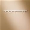 Designfabrik Hamburg Design Amburgo Appendiabiti da parete design I Attaccapanni da muro I Appendiabiti ingresso I Accessori d'ingresso da parete I Appendi abiti per muro con ganci mobili in metallo | Bianco 58 cm