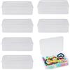 19 Scatole Plastica Trasparente, scatoline trasparenti, 18 Piccole Scatole Plastica con Coperchio, Scatoline Plastica per Gioielli Artigianato e Piccoli Oggetti (5.5 * 4 * 2 cm