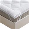 Beedsooth Topper Matrimoniale 160x190cm, 3D Microfibra Morbido Coprimaterasso Matrimoniale, Pieghevole Topper Materasso Matrimoniale, Antiallergico, Facile da pulire, Bianco 160x190cm