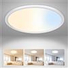 ALUSSO Plafoniera LED Soffitto, 24W 3CCT 3000K 4000K 6500K 2400LM Plafoniera Bagno, IP44 Lampadario LED Sottile per Soggiorno Bagno Camera da letto Cucina Ufficio Cameretta, Rotondo Ø29cm