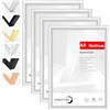 HIMEETIME® 4x Cornice A5 15x21 cm，Cornice in metallo argento,Cornice per documenti 14,8x21 cm Grande Collage,Cornice in metallo Cornice in alluminio,Cornice per quadri A5