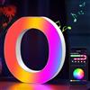 Cpeelsdo Lettere Luminoso APP Controllo, RGB Luci LED di Lettera Alfabeto con USB, Figura a Lettere Luce per Decorazione e Atmosfera, Luci Notturne Scrivania, Compleanni, Matrimoni, Vetrine - O