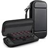 FINTIE Custodia per Nintendo Switch 2 (2025 Modello) - [Antiurto] Portatile di Borsa con 20 Titolari Schede di Gioco & Tasca Interna per Accessori, Nero