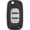 onetop1 Custodia Telecomando Auto 3 Pulsanti Flip per Renault Fluence Clio Megane Kangoo Modus - Non compatibile Lada