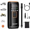 TECKNET 6000mAh Compressore Aria Portatile, 150 PSI Mini Compressore Auto con Batteria Ricaricabile, Pompa per Bicicletta, compressore d'Aria con manometro per Auto, Biciclette, Moto, Palle