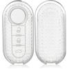 OFF WE GO Cover Chiave Guscio Chiavi Custodia Chiave per Fiat 500 Lancia Ypslon Brava Bravo Cabrio Nuova Doblo Ducato Grande Punto Panda Qubo Ulysse Coprichiave Macchina TPU Copri Chiavi, Bianco