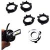 Generic 4 adattatori per lampadina per auto, H7, porta lampadina LED per auto, per Hyundai, Nissan, Kia (nero)