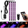AIGUOZER Illuminazione per interni auto, Led Auto Interni, Impermeabile 48 Leds, Strisce Led Auto con Porta USB, Accessori Auto Interno per uomo e donna decorazione auto