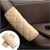 JNNJ 2 Pezzi Copri Maniglia per Portiera Auto, Copertura Protettiva per Maniglia Interna Portiera, Auto Interno Coperture Corrimano Porte, Auto Maniglia Bracciolo Morbido Peluche Protettore(Beige)