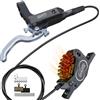 DYISLAND SD-230X Set di Freni a Disco Idraulici MTB, 4 Pistoni/2 Pistoni, Leve Freno a Due Dita Anteriori e Posteriori in Alluminio, Kit Freno per Biciclette. (Nero/2-Pistoni)