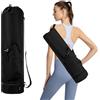 yotutun Borsa per Tappetino Yoga, Porta Tappetino Yoga con Tracolla Regolabile Mat Bag Impermeabile Sacca per MaterassinoYoga Adatto Per la Sala Fitness Pilates, Nero