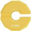Comphic 1 Pc Palestra Micro Piastre Manubri Piastra di Peso Frazionale in Gomma Pesi Aggiunti Gialli da 0,5 kg