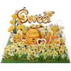CUT POPUP.COM CUTPOPUP Le api Amano Biglietto Anniversario, Biglietto Auguri Matrimonio, Biglietto San Valentino, Biglietto Auguri Compleanno per Lui, Lei (Bees Love) US8-LO146IT