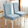 Odot Coprisedie con Schienale 2 4 6 Pezzi, Coprisedia Elasticizzati Copri Sedia da Cucina Rimovibili Jacquard Chic, Rimovibili Copri Sedia per Soggiorno,Cucina,Hotel (2 Pezzi,Blu Cielo)