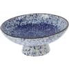 CLISPEED Piatto Da Dessert Alto Ciotole Di Frutta Ciotola Con i Piedi Ciotola Di Frutta e Bianca Ciotola Decorativa Per Chiavi Ciotola Del Piedistallo Fruttiera Ceramica Blue