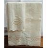 Corredocasa Coppia Asciugamano di Lino 70x105 cm + ospite 35x55 cm Ricamo a Mano Tessuto di Alta Qualita' Made in Italy (Modello 4)