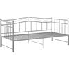 vidaXL Telaio Divano Letto Estraibile Grigio in Metallo 90x200 cm