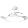 CLICLED Ventilatore Da Soffitto con Luce e Telecomando 4 Pale Retrattili a Scomparsa 120W Plafoniera Led a Sospensione Con Tre Temperature Di Luce Fredda Calda Naturale Ultra Slim Silenzioso
