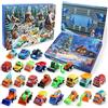 SkyJoy®macchinine per bambini.Set di auto giocattolo a orologeria-24 pezzi (camion dei pompieri, auto della polizia, ambulanza, veicolo da costruzione）Scatola a sorpresa, regalo di compleanno.