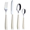 Exzact Posate 16 Pezzi Acciaio Inossidabile con Maniglie di plastica Larghe - Confortevole da Tenere - 4 x Forchetta, 4 x Coltelli, 4 x Cucchiai Cena, 4 x Cucchiaini