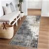 BEIMO Tappeto Salotto Pelo Corto, Moderno Tappeto Camera Da Letto, Tappeti Antiscivolo Lavabile, Tappeti Astratto per Corridoio, Soggiorno, Sala, Cameretta, Grigio, 80x150cm