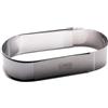 EKM Living Lares - Stampo ovale regolabile, lunghezza: 28 - 40 cm, larghezza: 15 cm, altezza: 6 cm, prodotto in Germania, acciaio inox, telaio per pane, set da 4 cannucce in acciaio inox (ovale)