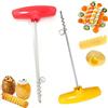 Ianulus 2 Pezzi Coltello Spirale Frutta e Verdura, Coltello a Spirale, Taglierina a Spirale, Tagliaverdure Manuale a Spirale per Cetrioli, Carote, Patate, Barbecue, Feste, Campeggio(Giallo, Rosso)