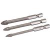 Silverline 224760 - Set di 3 punte esagonali per piastrelle e vetro, 5, 6 e 8 mm