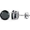 PROSILVER Orecchini Argento Punto Luce Donna Argento 925, Nero 9mm, Orecchini Argento Donna Lobo con Confezione Regalo